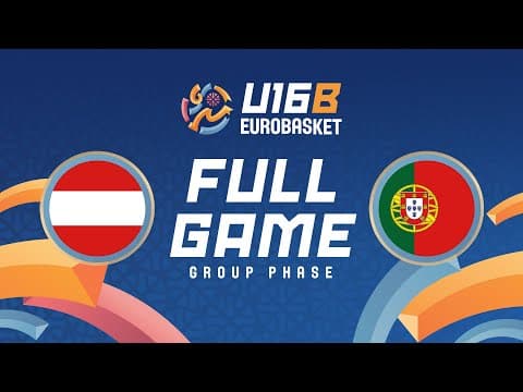 LIVE - Austria v Portugal | FIBA U16 EuroBasket Division B 2025 | Group Phase