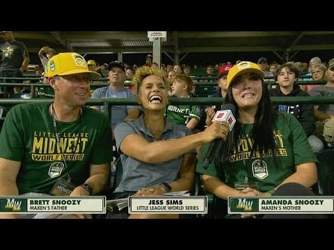 Maxen Snoozy's parents react to his incredible Little League World Series performance | LLWS on ESPN