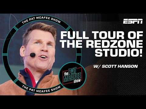 Scott Hanson gives a BEHIND-THE-SCENES TOUR of the NFL RedZone studio! 🎥 | The Pat McAfee Show