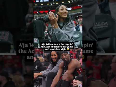 A’ja Wilson was havin’ a ball in Chicago to support Bam Adebayo 🫶 (via @aja22wilson/IG)