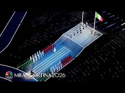 Laura Pausini sings Italian national anthem at Opening Ceremony | Winter Olympics 2026 | NBC Sports