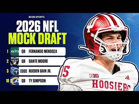 2026 NFL Mock Draft: Jets trade up to take Mendoza No. 1, Raiders select Dante Moore No. 2