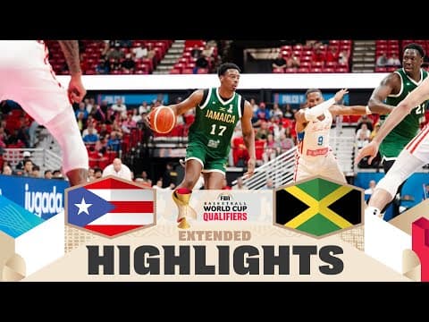 Puerto Rico 🇵🇷 v Jamaica 🇯🇲 | Extended Highlights | FIBA Basketball World Cup 2027 Americas