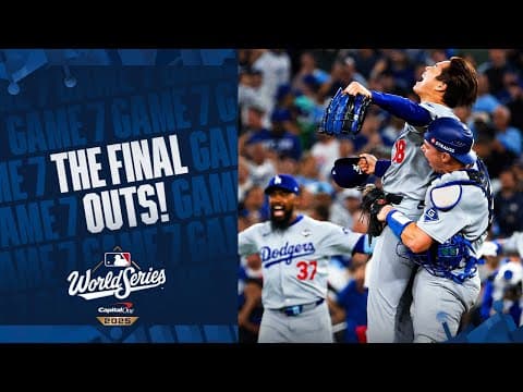FINAL OUTS: The Los Angeles Dodgers win the 2025 World Series after an EPIC GAME 7! 🏆
