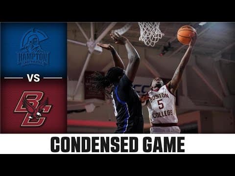 Hampton vs Boston College Condensed Game | 2025-26 ACC Men's Basketball
