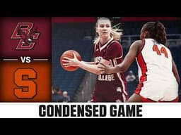 Boston College vs. Syracuse Condensed Game | 2025-26 ACC Women's Basketball