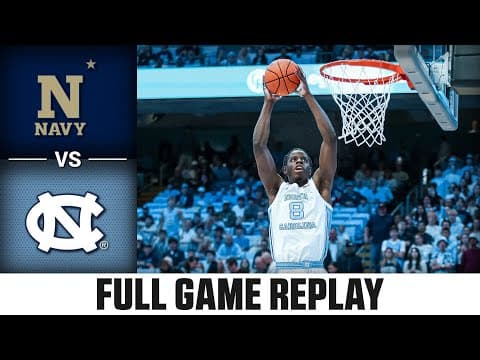 Navy vs North Carolina Full Game Replay | 2025-26 ACC Men's Basketball
