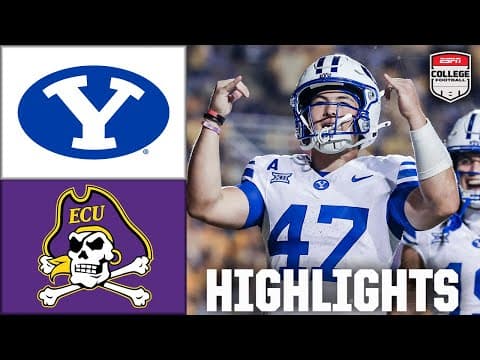 BYU Cougars vs. East Carolina Pirates | Full Game Highlights | ESPN College Football