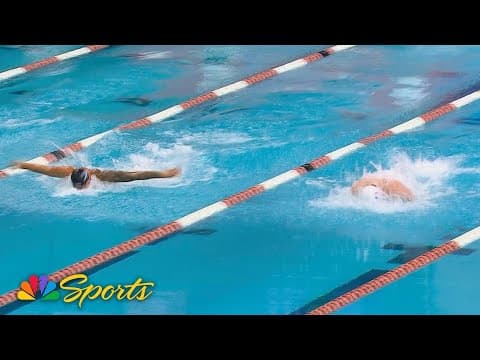 Maxime Grousset HOLDS OFF Caeleb Dressel to win 100m butterfly in Austin | NBC Sports