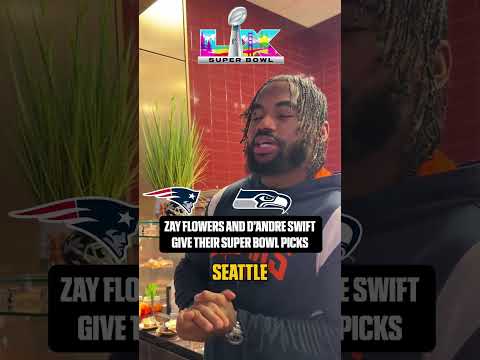 D’Andre Swift and Zay Flowers make their Super Bowl picks 👀