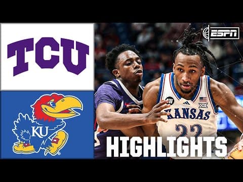 OVERTIME BATTLE 🍿 TCU Horned Frogs vs. Kansas Jayhawks | Full Game Highlights | ESPN CBB