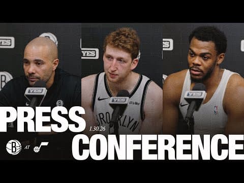 Jordi Fernández, Danny Wolf, and Day'Ron Sharpe on Nets Road Victory in Utah