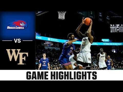 UMass Lowell vs. Wake Forest Game Highlights |  2025-26 ACC Men’s Basketball