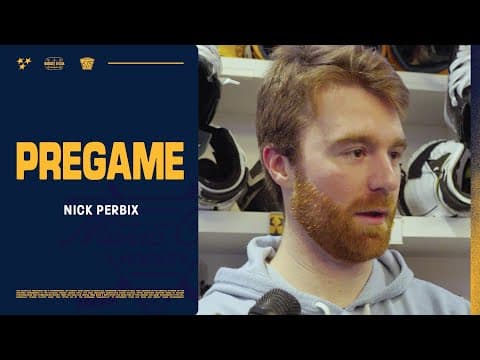Nick Perbix Pregame: Nov. 24, 2025