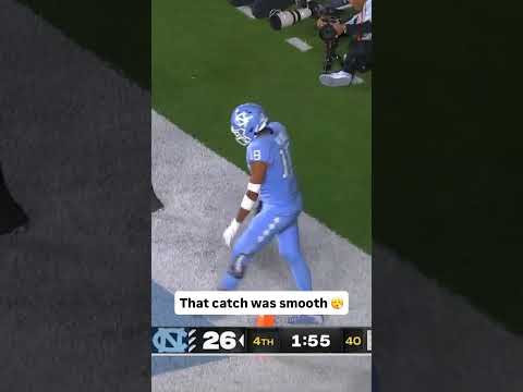 That catch was unbelievable 🥶 #unctarheels  #accfootball #football #collegefootball #cfb #sports