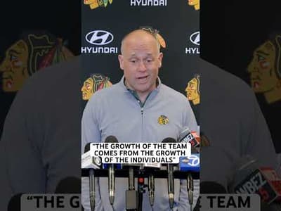 Head Coach Jeff Blashill on the growth of the team 🎙️ #blackhawks #hockey #nhl #jeffblashill