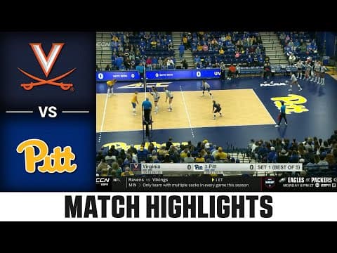 Virginia vs. Pitt Match Highlights | 2025 ACC Volleyball