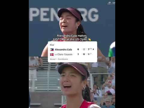 Eala is the FIRST Filipino player to win a major singles match in the Open era 🎾🙌