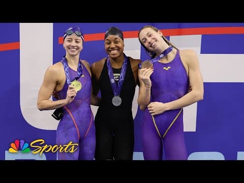 Kate Douglass outlasts Simone Manuel, Gretchen Walsh for 50m freestyle win | NBC Sports