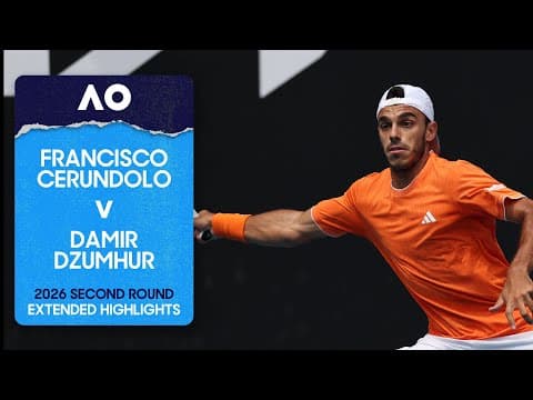 Francisco Cerundolo v Damir Dzumhur Extended Highlights | Australian Open 2026 Second Round