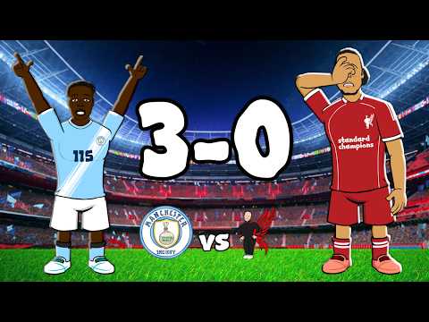 3-0! Man City brush Liverpool aside in Pep's 1000th game🙌 (Doku Haaland goals highlights Van Dijk)
