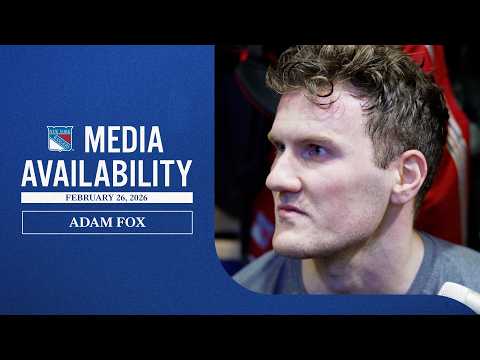 PHI vs NYR: Adam Fox Postgame Media Availability | Feb. 26, 2026