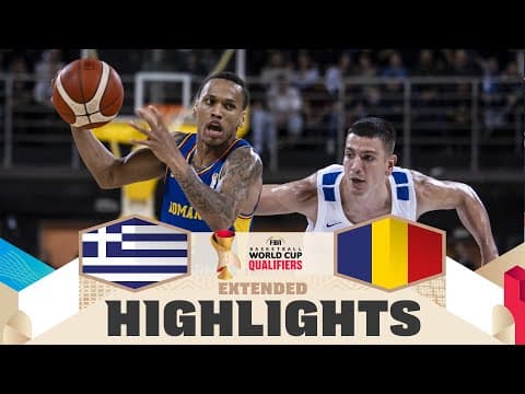 Greece 🇬🇷 v Romania 🇷🇴 | Extended Highlights | FIBA Basketball World Cup 2027 European Qualifiers
