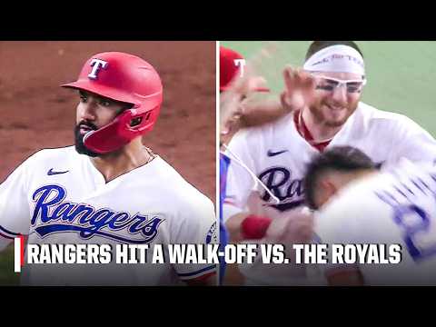 THE RANGERS WALK IT OFF AGAINST THE ROYALS 🔥 | ESPN MLB