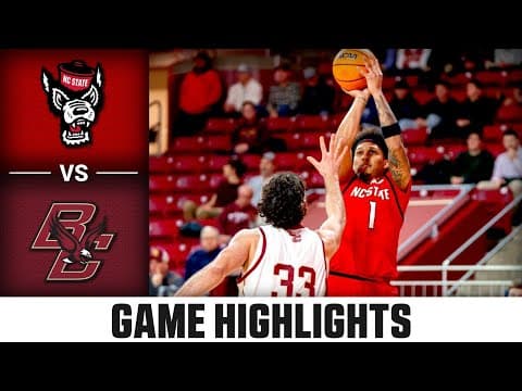 NC State vs. Boston College Game Highlights | 2025-26 ACC Men's Basketball