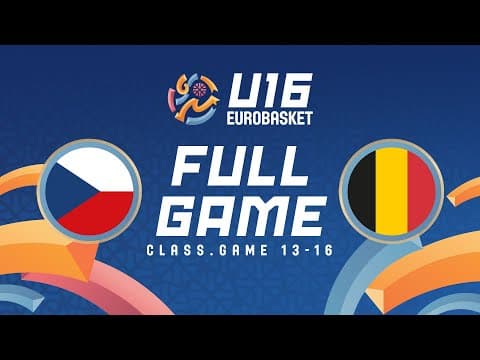 LIVE - Czechia v Belgium | FIBA U16 Women's EuroBasket 2025 | Class. Games 13-16