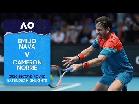 Emilio Nava v Cameron Norrie Extended Highlights | Australian Open 2026 Second Round