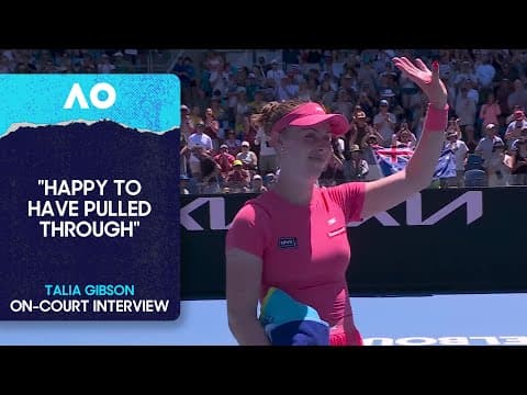 Talia Gibson On-Court Interview | Australian Open 2026 First Round