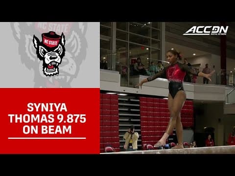 NC State's Syniya Thomas Ties For 1st On Beam With 9.875 | 2026 ACC Gymnastics
