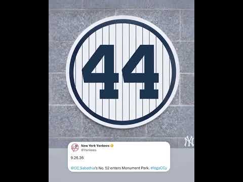 CC Sabathia's jersey will be retired in Monument Park on Sept. 26th 🙌