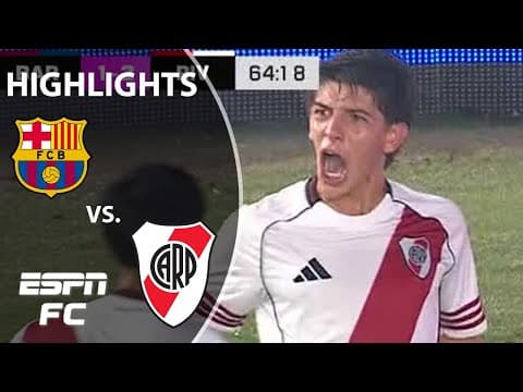 MESSI CUP MADNESS 😳 Barcelona vs. River Plate | Messi Cup Highlights | ESPN FC