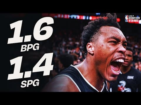 Scottie Barnes Named@kia  Eastern Conference Defensive Player of the Month