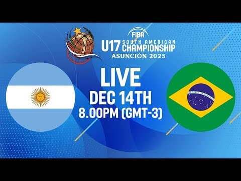 LIVE - Argentina v Brazil | FIBA U17 South American Championship 2025 | Final