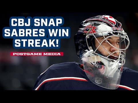 Blue Jackets Snap Sabres Win Streak with a 5-1 Victory on Kids takeover Day! 😀 | Postgame Media