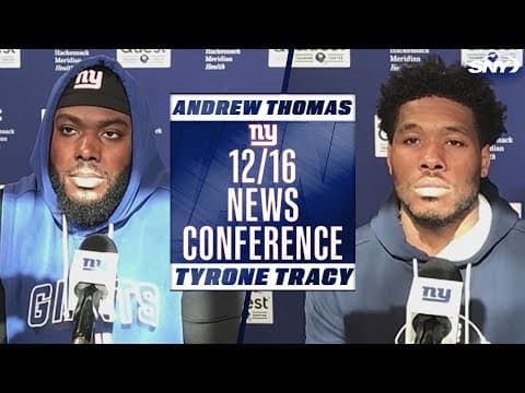 Andrew Thomas and Tyrone Tracy Jr. on continuing to fight despite Giants' record