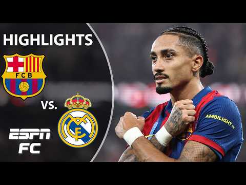 CHAOTIC EL CLASICO 🍿 Barcelona vs. Real Madrid | Spanish Supercopa Final Highlights | ESPN FC