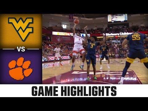 West Virginia vs. Clemson Game Highlight | 2025-26 ACC Men's Basketball