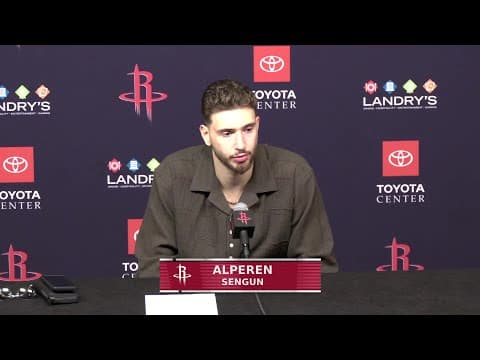 Postgame Press Conference by Alperen Sengun vs Portland Trailblazers