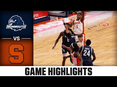 Monmouth vs Syracuse Game Highlights | 2025-26 ACC Men's Basketball