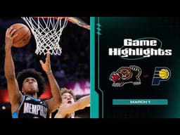 Memphis Grizzlies Highlights vs. Indiana Pacers (3/1/26)