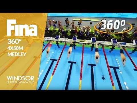 Swimming like you've never seen before! | 4x50m in 360° from above | Windsor 2016