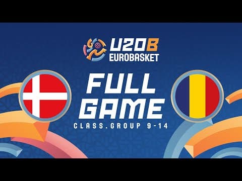 LIVE - Denmark v Romania | FIBA U20 Women's EuroBasket 2025 Division B | Class.  Group 9-14