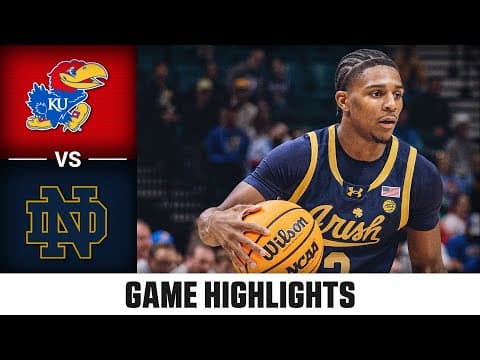 Notre Dame vs. Kansas Game Highlights | 2025-26 ACC Men's Basketball