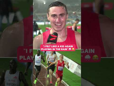 Hoey was getting some childhood flashbacks during the 800m at #LausanneDL from the heavy rain 😂🌧️