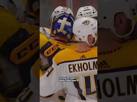 Pekka Rinne's Goalie Goal 🤯 #predsnhl #pekkarinne