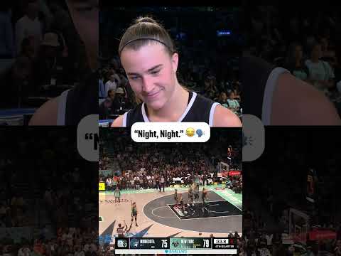 Sabrina Ionescu's reaction to her clutch 3-pointer 😂